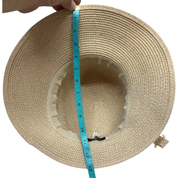 Magid Womens Straw Floppy Sun Sun Hat Neutral Beige Color - Picture 8 of 10